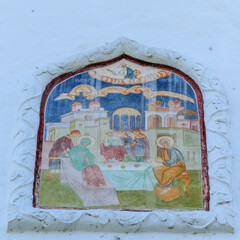 painting on the wall of the church