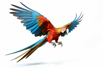 Fototapeta premium a colorful parrot flying through the air