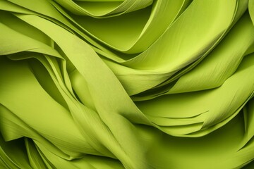 A close-up view of vibrant green fabric