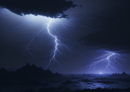 Thunder storm background 