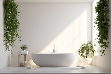 Fototapeta na wymiar Modern bathroom in minimalism style
