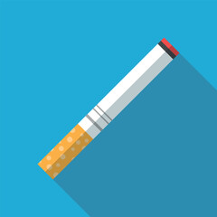 Cigarette icon in flat style. Smoking vector illustration on isolated background. Tobacco sign business concept.