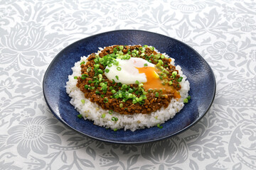 Japanese keema curry over rice

