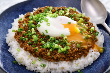 Japanese keema curry over rice

