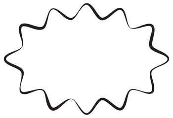 吹き出しのイラスト20【手描き風】