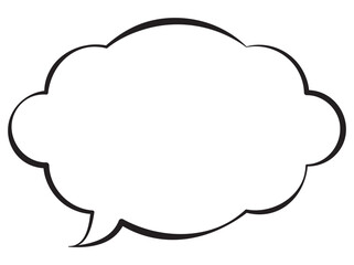 吹き出しのイラスト23【手描き風】