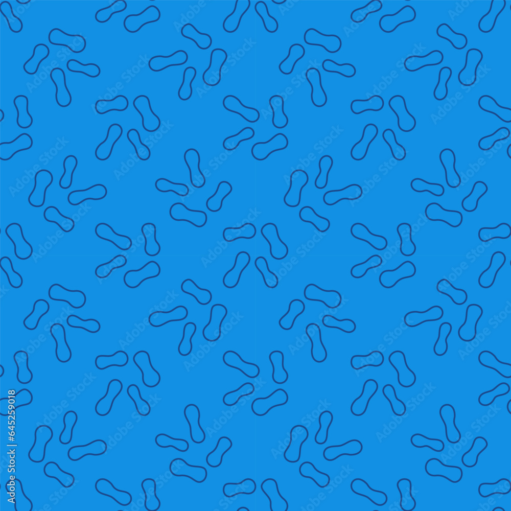 Poster microbes vector concept simple blue line seamless pattern