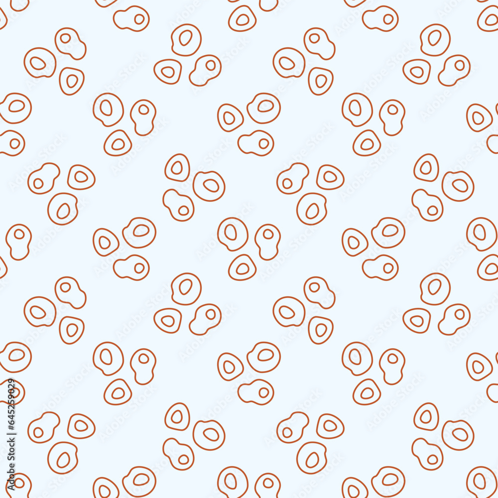 Poster microbes vector bio engineering concept outline seamless pattern