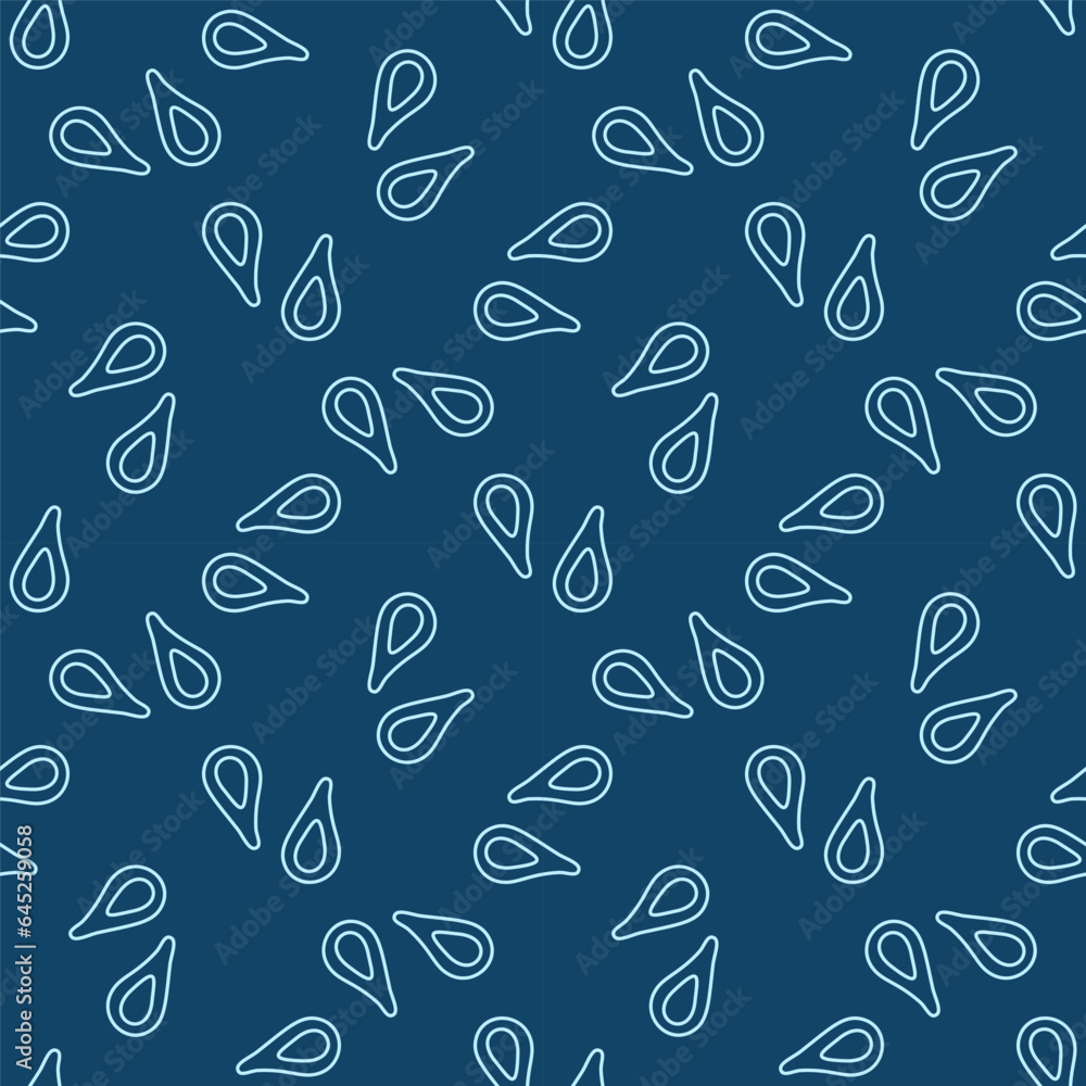 Poster microbe primitive bacteria vector blue concept line seamless pattern