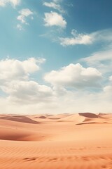 Fototapeta na wymiar Vertical panorama, vertorama of a bright hot desert. With Generative AI technology