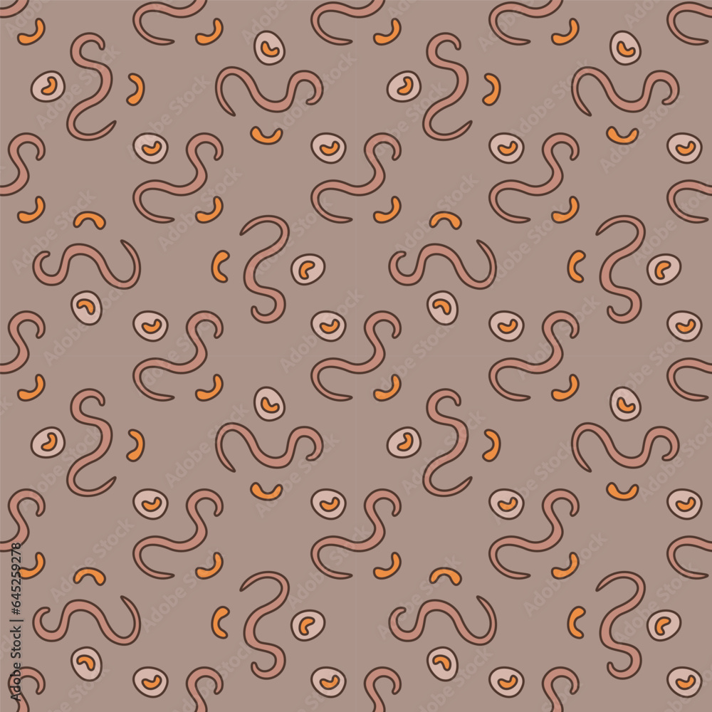 Poster bacterium and viruses vector concept colored seamless pattern
