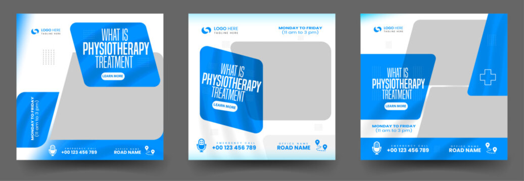 Physiotherapy or healthcare social media post template