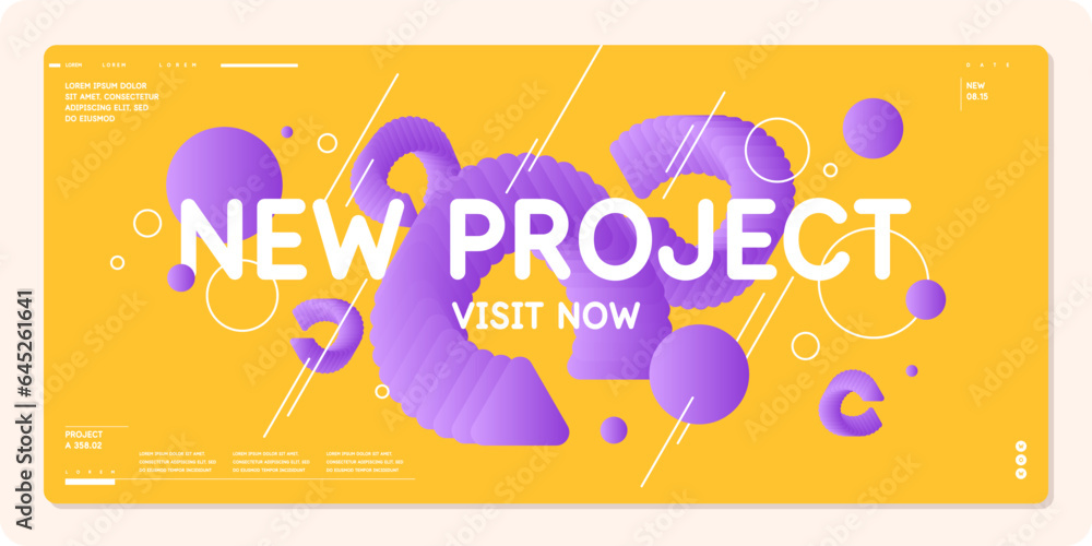 Poster a modern poster in a fashionable geometric style. abstract background with various elements. vector 