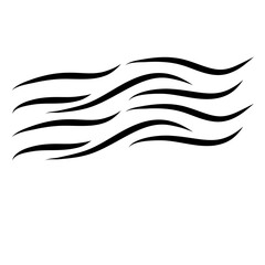 Doodle Of Wind Gust Isolated on a White Background 