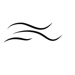 Obraz premium Doodle Of Wind Gust Isolated on a White Background 