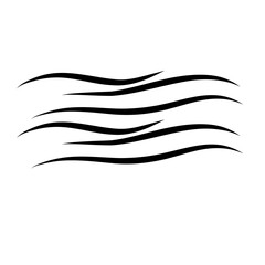 Doodle Of Wind Gust Isolated on a White Background 