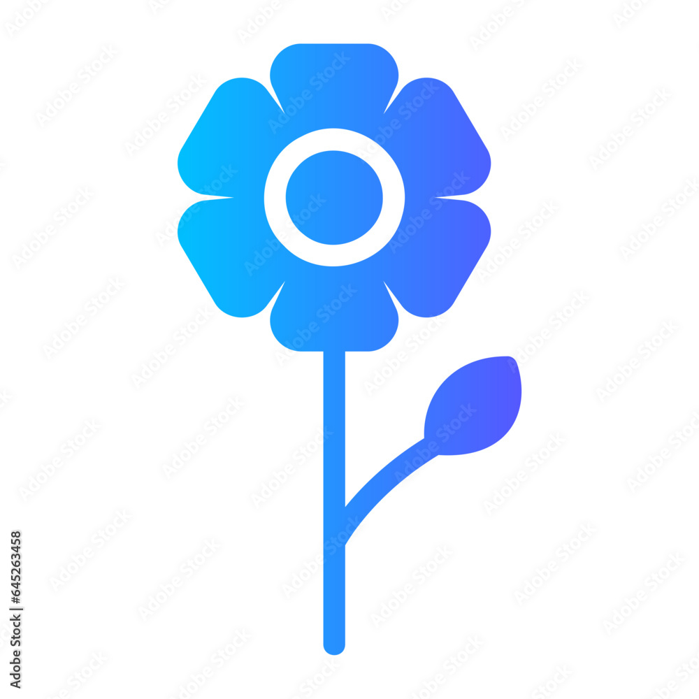 Wall mural flower gradient icon