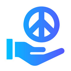 peace gradient icon