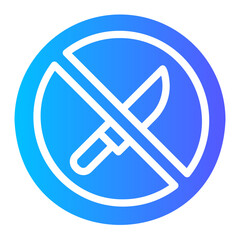no knife gradient icon