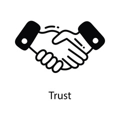 Trust doodle Icon Design illustration. Marketing Symbol on White background EPS 10 File