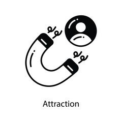 Attraction doodle Icon Design illustration. Marketing Symbol on White background EPS 10 File