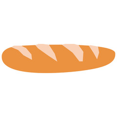 Baguette flat illustration