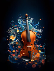 Poster, banner, background for concert, performance, opera, classical music