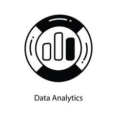 Data Analytics doodle Icon Design illustration. Marketing Symbol on White background EPS 10 File