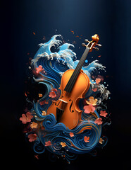 Poster, banner, background for concert, performance, opera, classical music