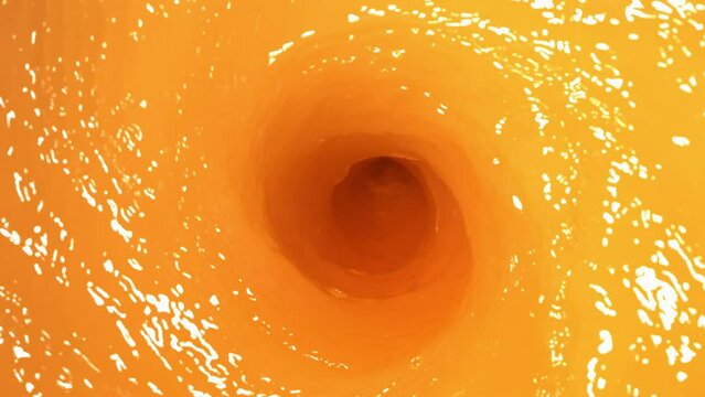 Slow Motion Shot of Emty Juice Beverage Whirl Background