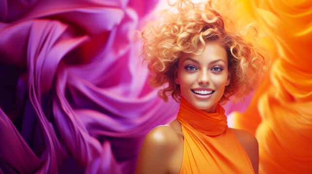 Happy young woman with a big smile