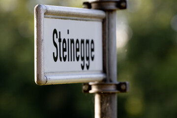 Straßenschild Steinegge aus Kalletal