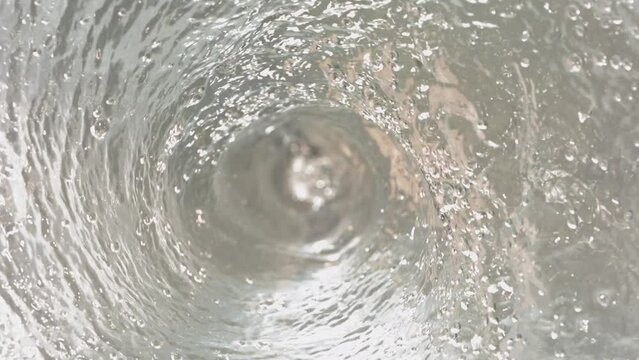 Slow Motion Shot of Emty Water Whirl Background