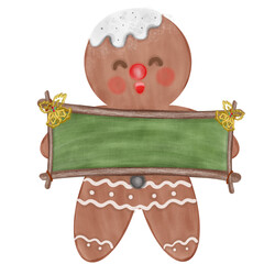 Merry Christmas watercolor set  of  decor santaclaus, snowaman,reinddeer,pine,  bakings sncks, gift boxes,  and bolls. 