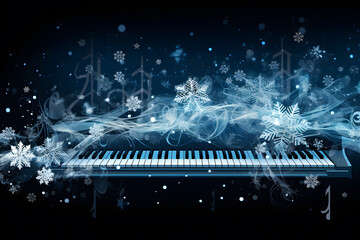 Piano christmas background.