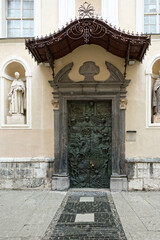 Bronze door from St. Nicholas Cathedral, Ljubljana (Slovenia)