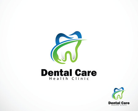 dental care logo creative health clinic design concept medical hospital dental hand