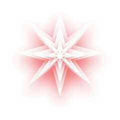 Blending Light, Paper Cut 3D, Flower, Star, and Shadow for Decorative Magic