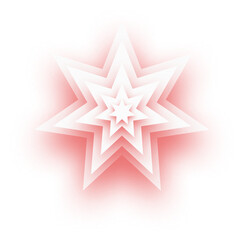 Blending Light, Paper Cut 3D, Flower, Star, and Shadow for Decorative Magic