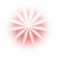 Blending Light, Paper Cut 3D, Flower, Star, and Shadow for Decorative Magic