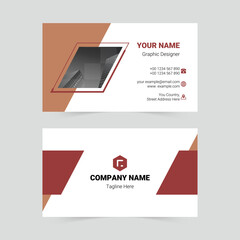 Simple geometric business card template