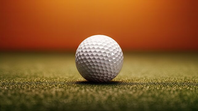 close up of the golf ball