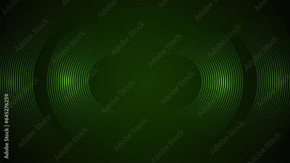 Poster dark green simple abstract background with lines in a curved style geometric style as the main eleme