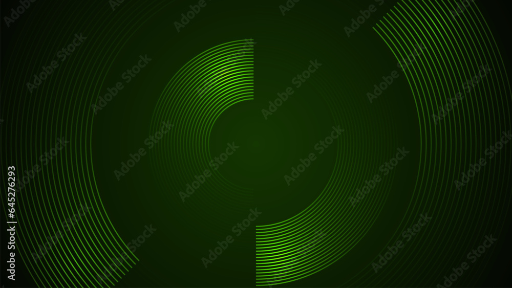 Poster dark green simple abstract background with lines in a curved style geometric style as the main eleme