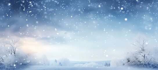 Winterzauber im Schneegestöber: Verschneite Landschaft