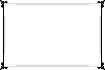 Obraz premium Geometric of border frame of template. Design swirl black on white background. Design print for illustration, cover, certificate, menu, background. Set 22