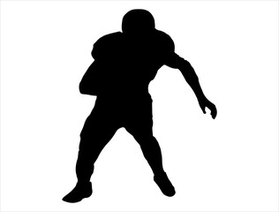 American football player silhouette vector art