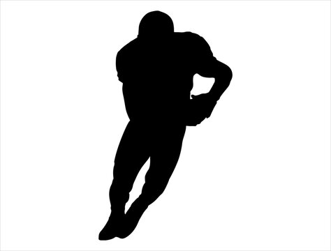 recommend clip art: American football player silhouette vector art