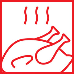 Roasted chicken square motif