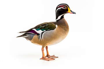 Obraz premium a duck with a colorful head and a black beak